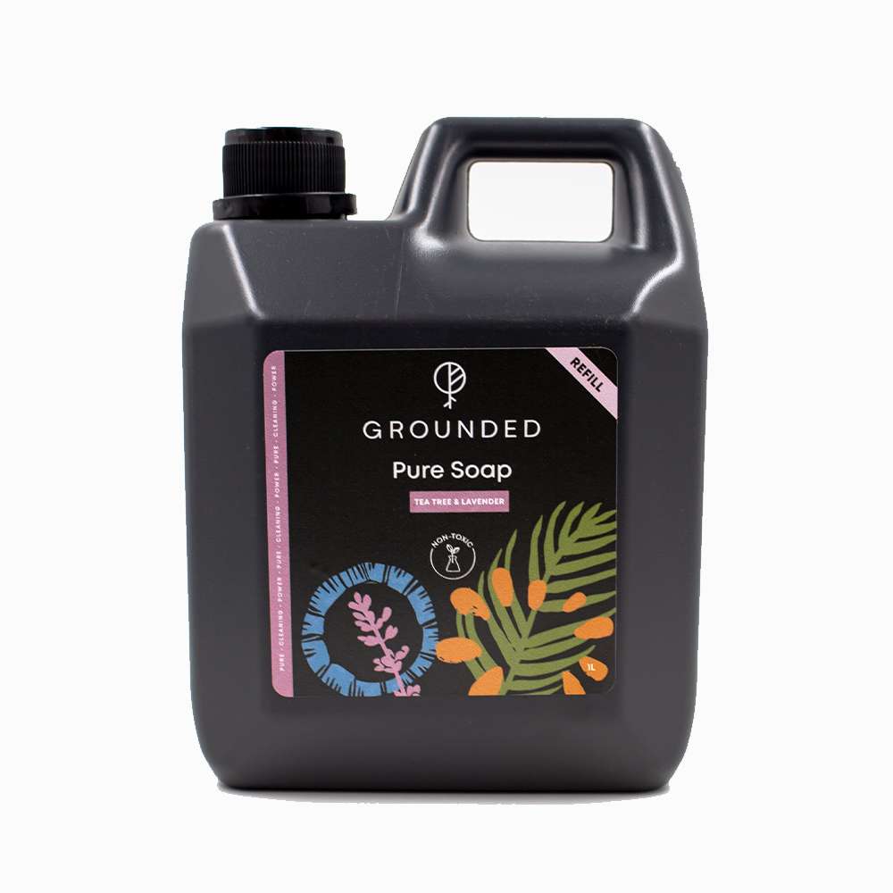 Pure Kenyan Castile Soap - 1L, Lavender + Tea Tree