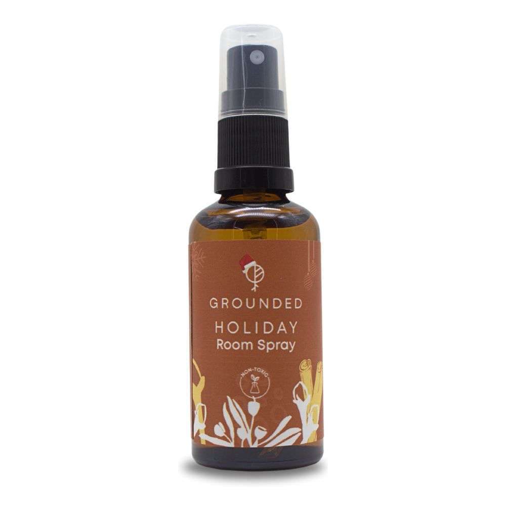 Grounded holiday room spray